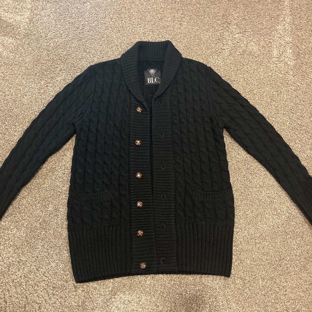MEN BUTTON UP CARDIGAN SWEATER